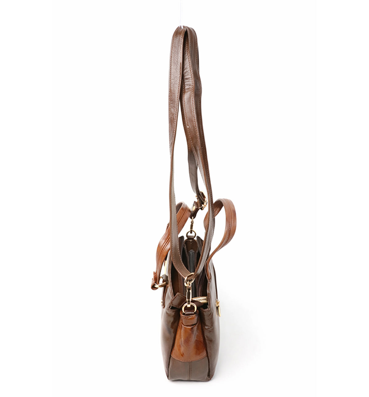 Premium Handcrafted Sheep Leather Crossbody Handbag – Classic Brown