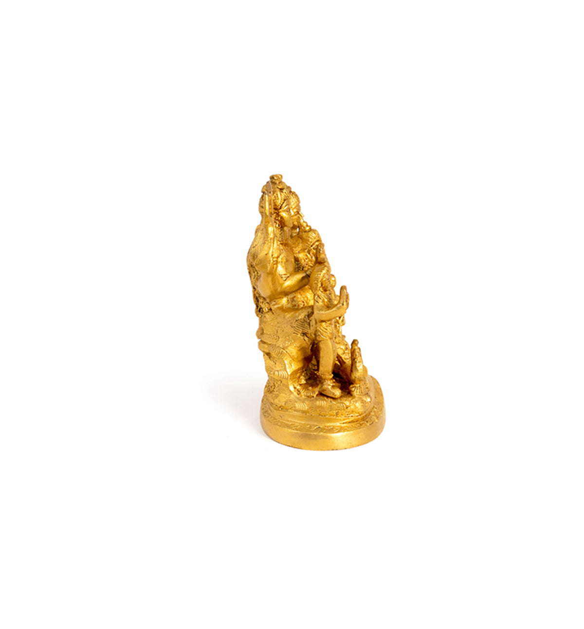 Handcrafted Brass Shiv Parivar Idol – Gold Finish