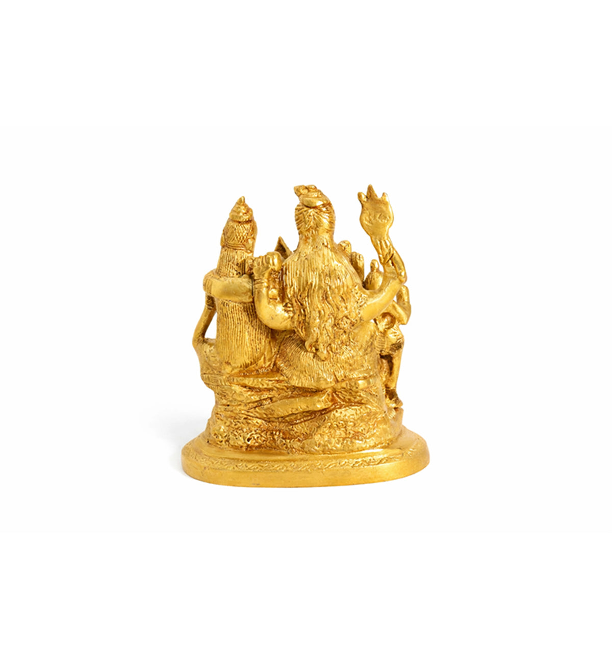 Handcrafted Brass Shiv Parivar Idol – Gold Finish