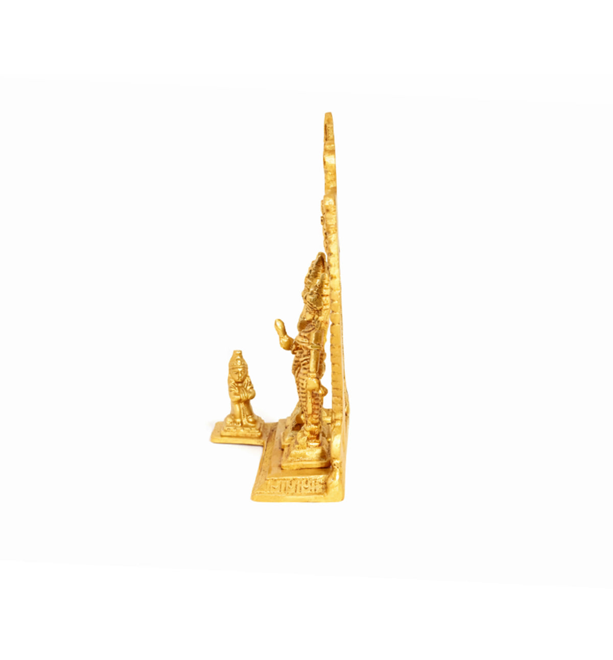 Handcrafted Brass Ram Darbar Idol with Ornamental Arch – Gold Finish