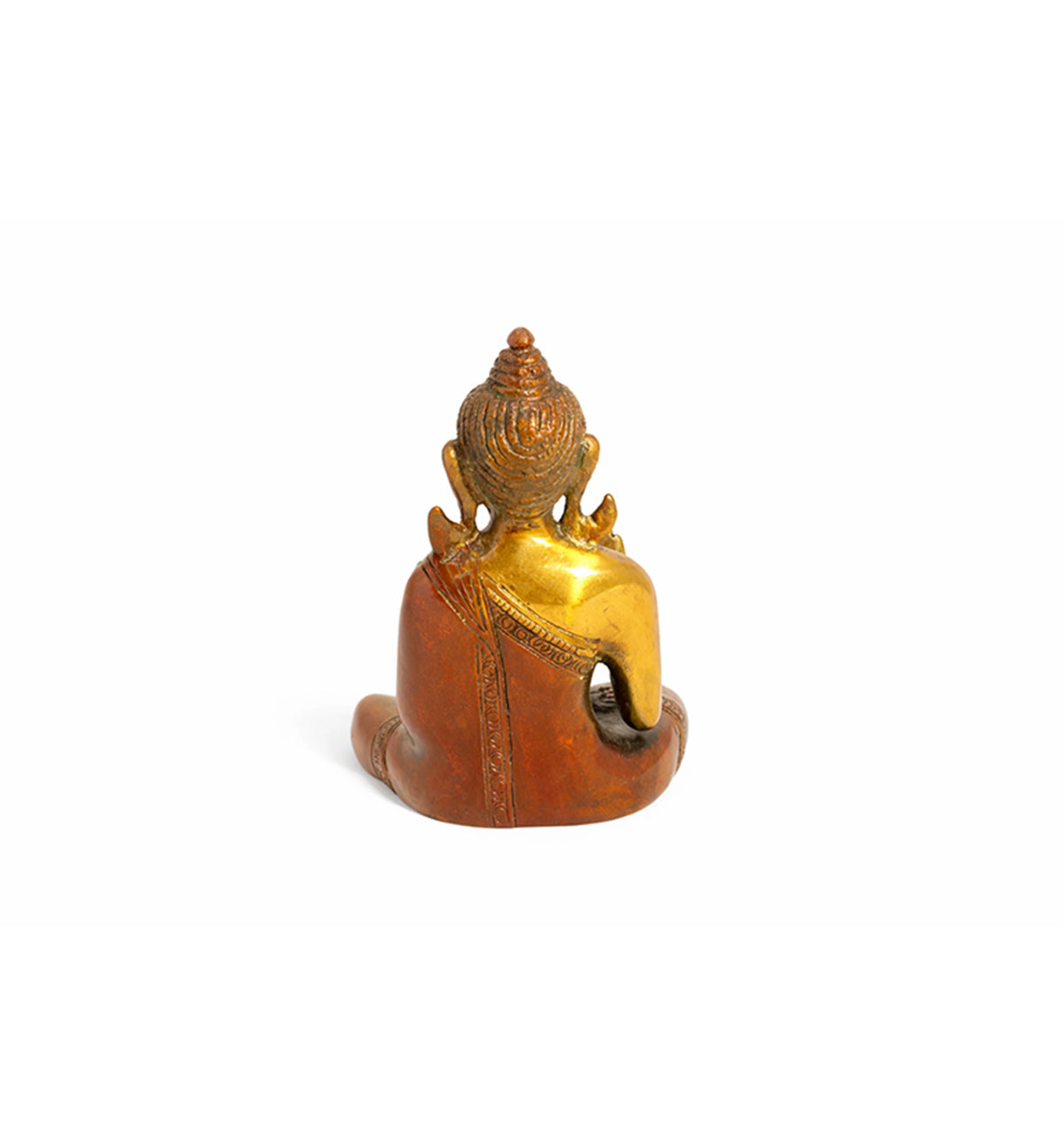 Handcrafted Brass Buddha Statue – Dual Tone Antique Finish
