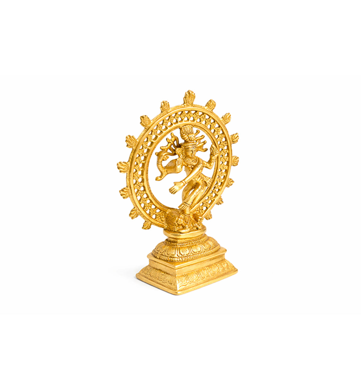 Handcrafted Brass Nataraja Idol – Gold Finish