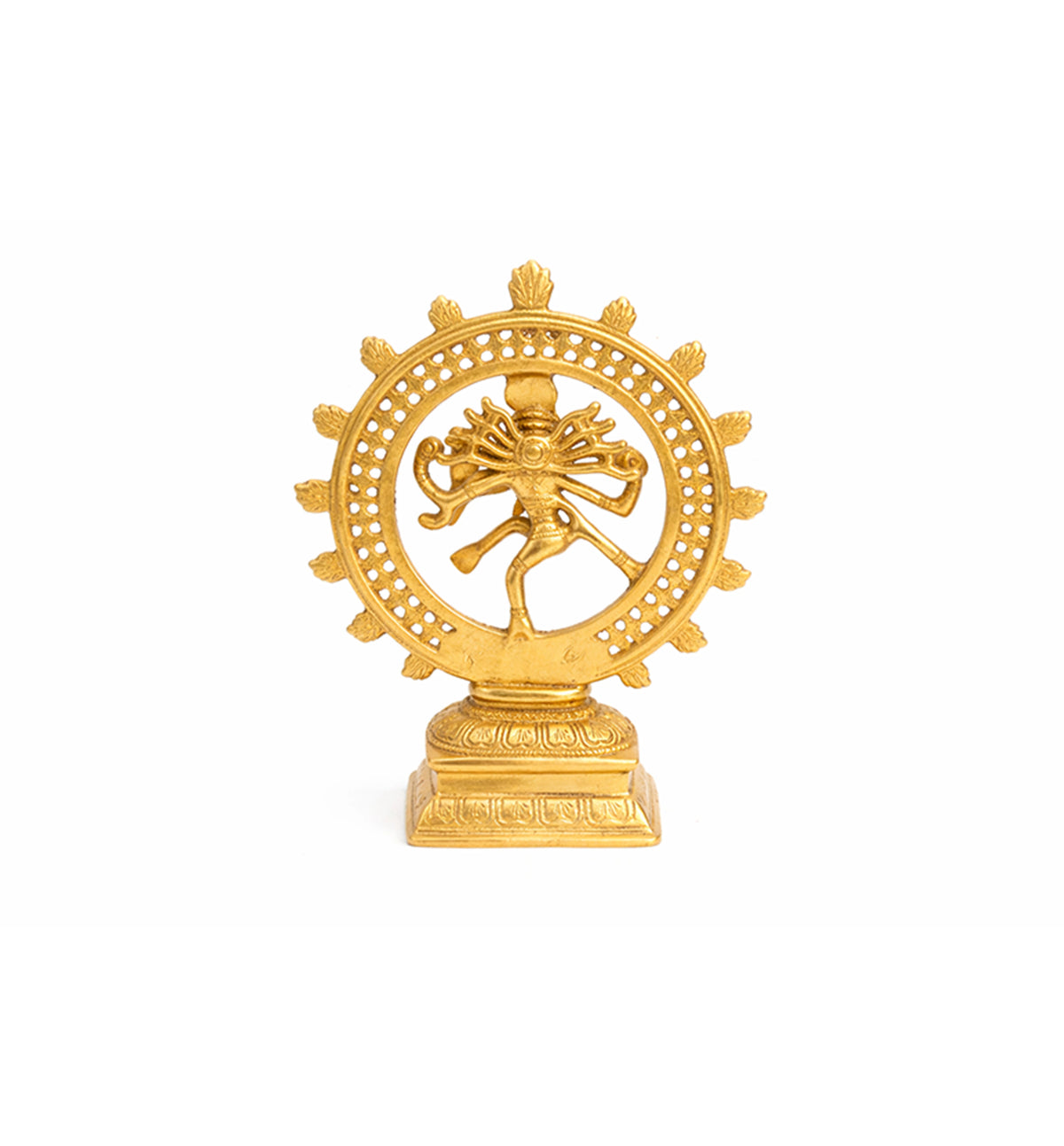 Handcrafted Brass Nataraja Idol – Gold Finish