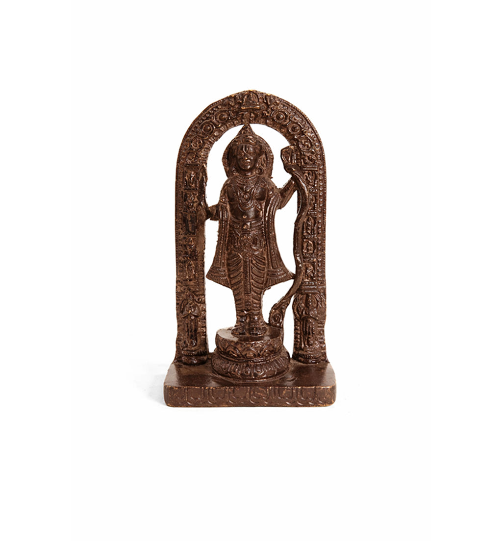 Handcrafted Bell Metal Lord Ram Idol – Dark Antique Finish