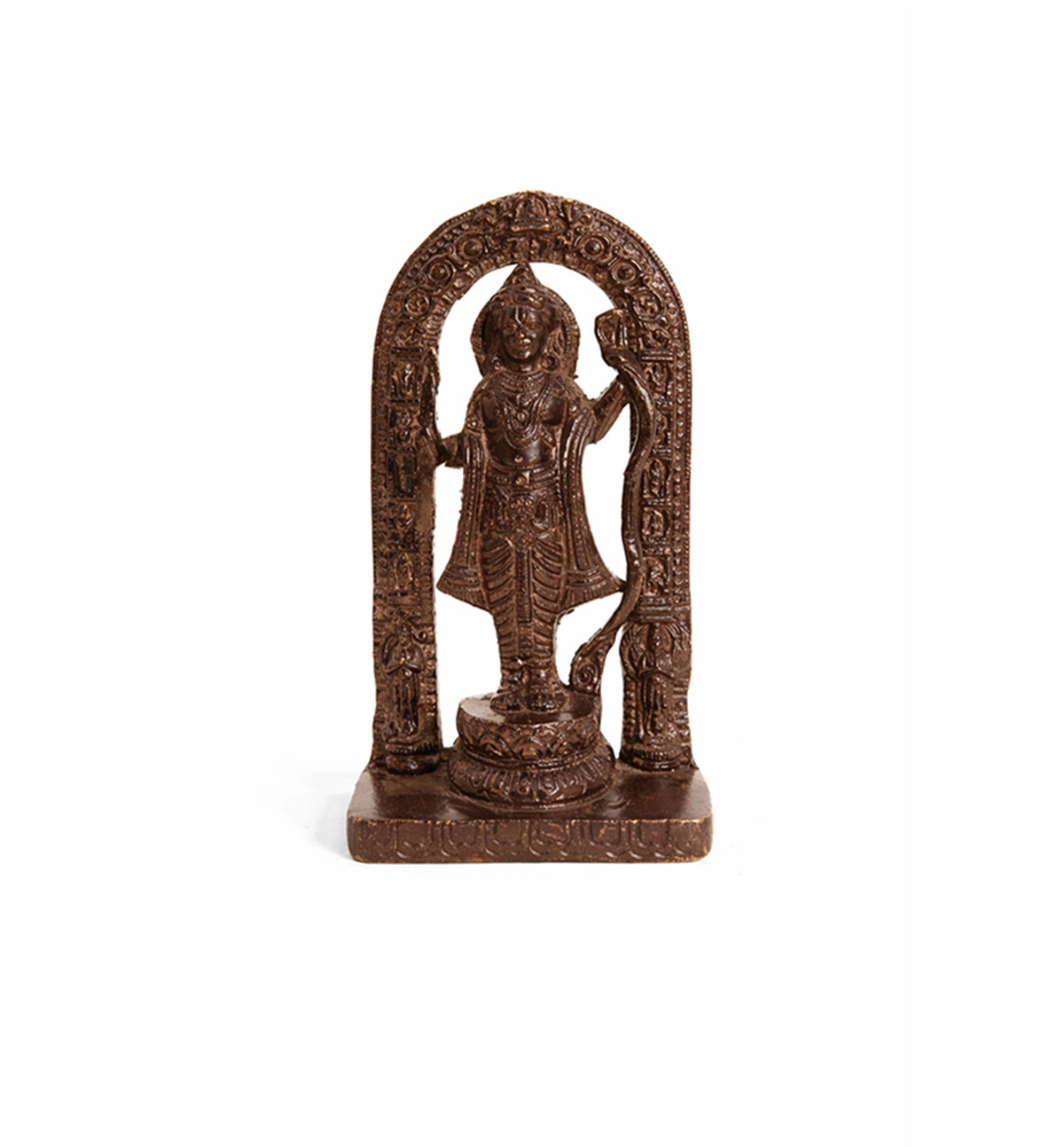 Handcrafted Bell Metal Lord Ram Idol – Dark Antique Finish