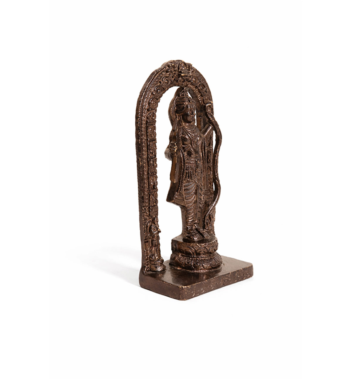 Handcrafted Bell Metal Lord Ram Idol – Dark Antique Finish