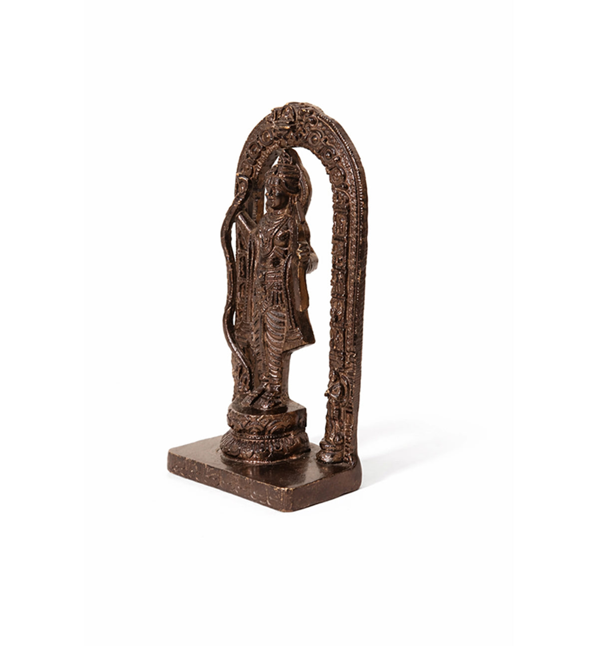 Handcrafted Bell Metal Lord Ram Idol – Dark Antique Finish