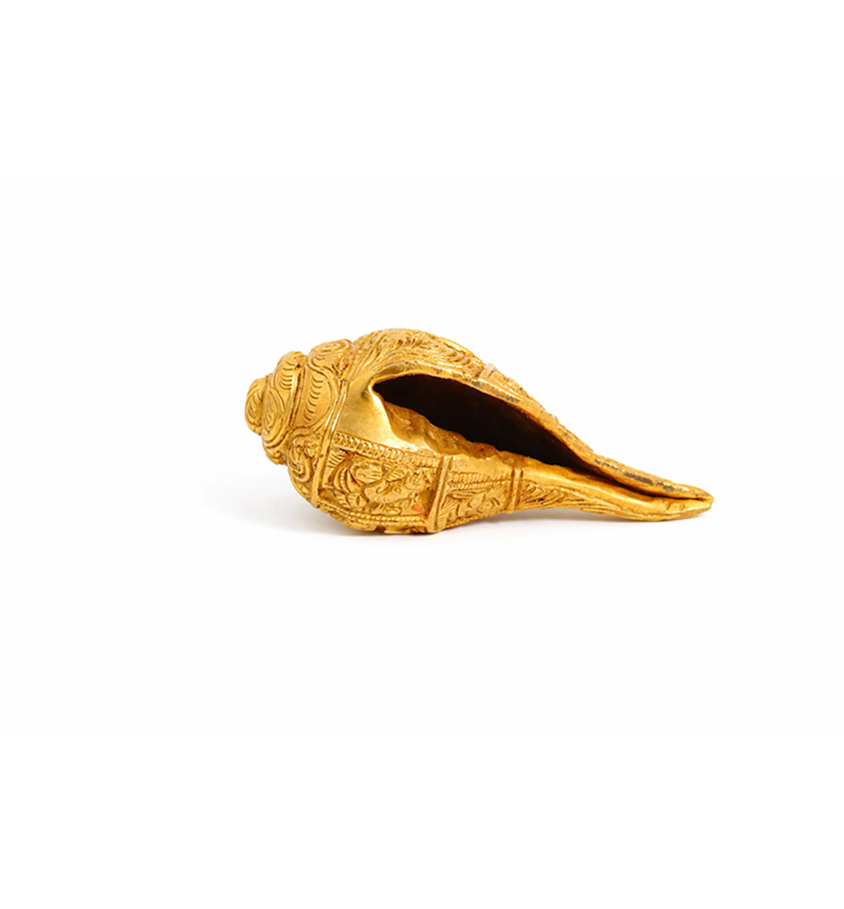 Handcrafted Brass Shankh (Conch) – Decorative Gold Finish