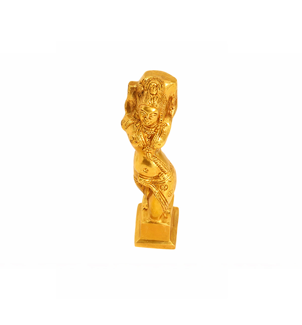 Handcrafted Brass Shalabhanjika Figurine – Gold Finish
