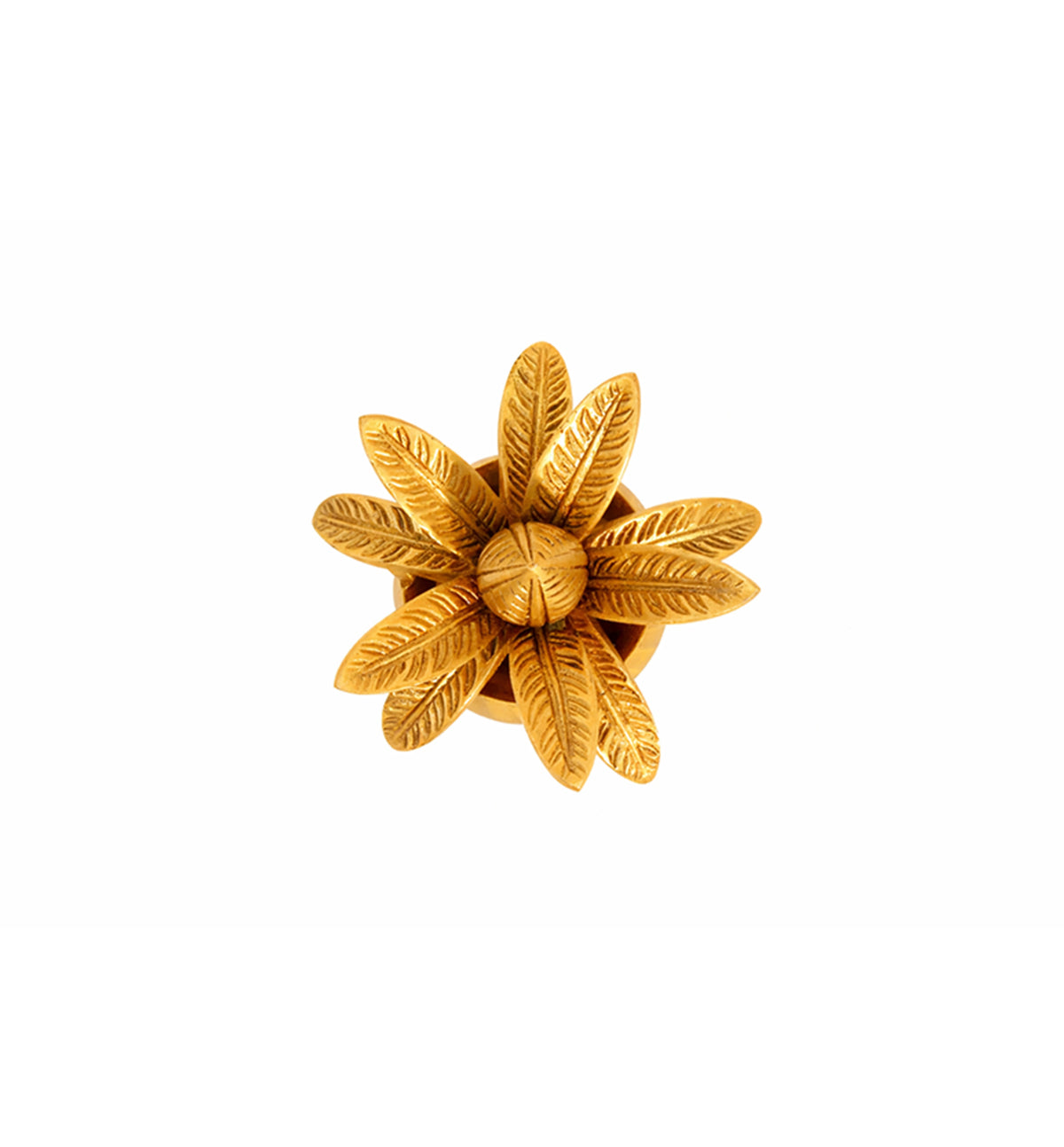 Handcrafted Brass Kalash with Betel Leaf Lid – Gold Finish