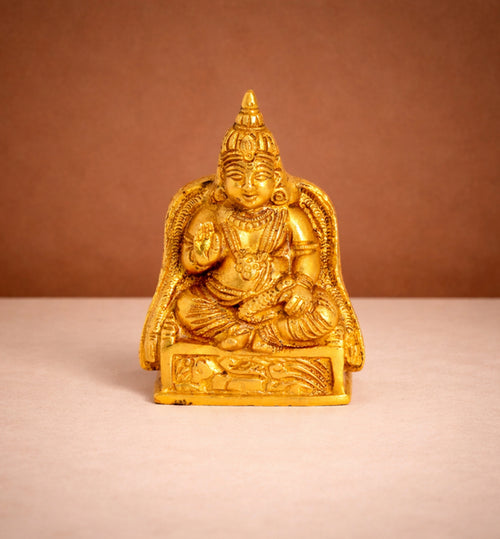 Handcrafted Brass Kuber Maharaj Idol – Gold Finish