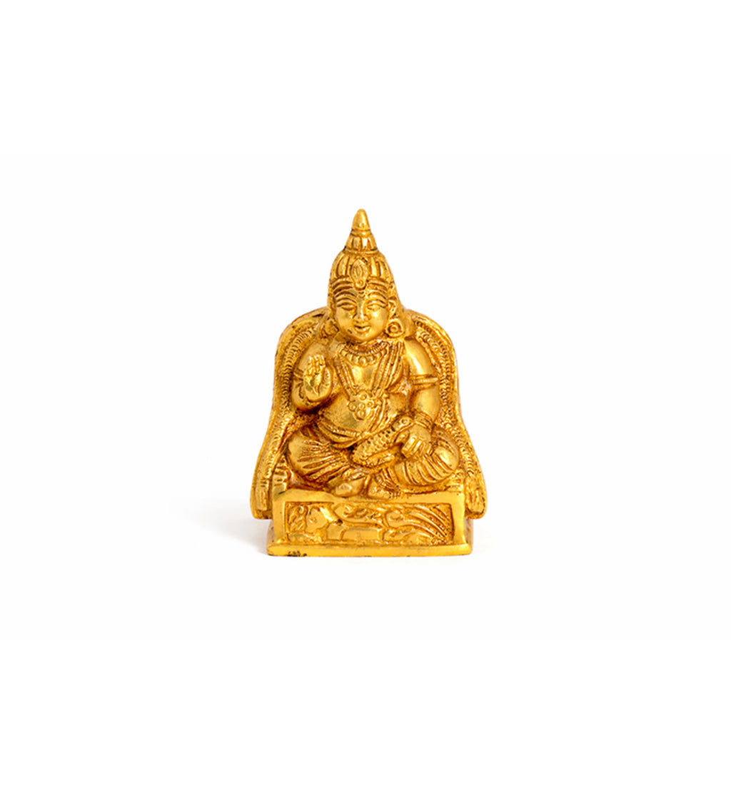 Handcrafted Brass Kuber Maharaj Idol – Gold Finish