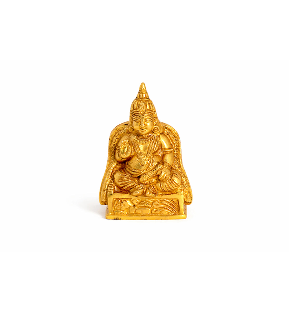 Handcrafted Brass Kuber Maharaj Idol – Gold Finish