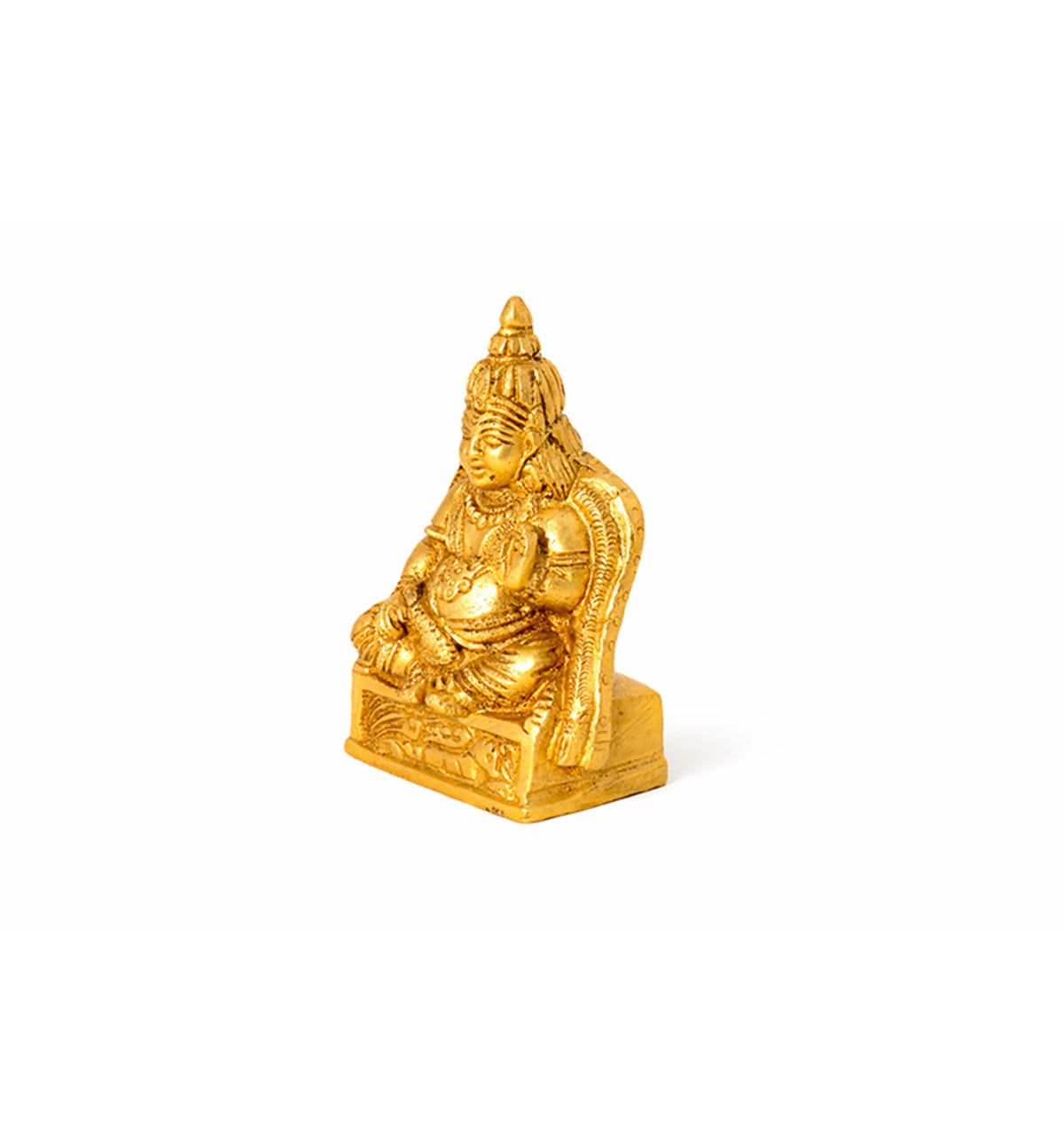 Handcrafted Brass Kuber Maharaj Idol – Gold Finish