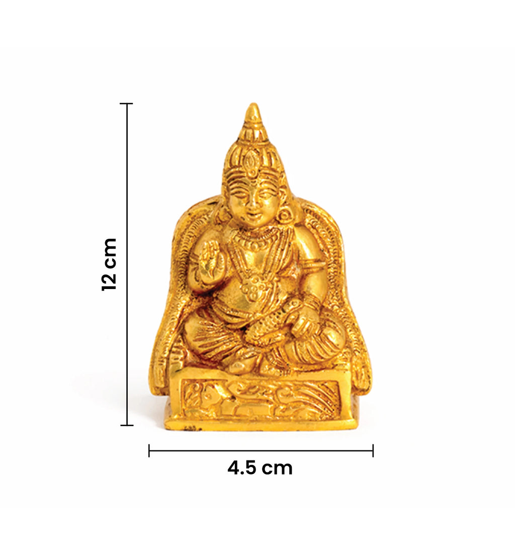 Handcrafted Brass Kuber Maharaj Idol – Gold Finish