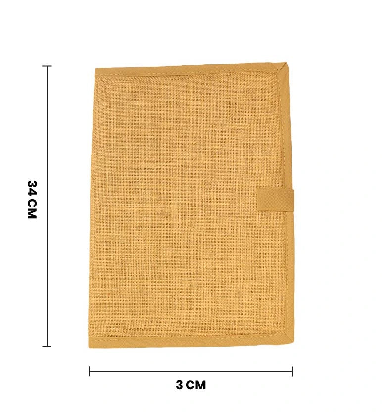 Handcrafted fabric File Folder –  beige color