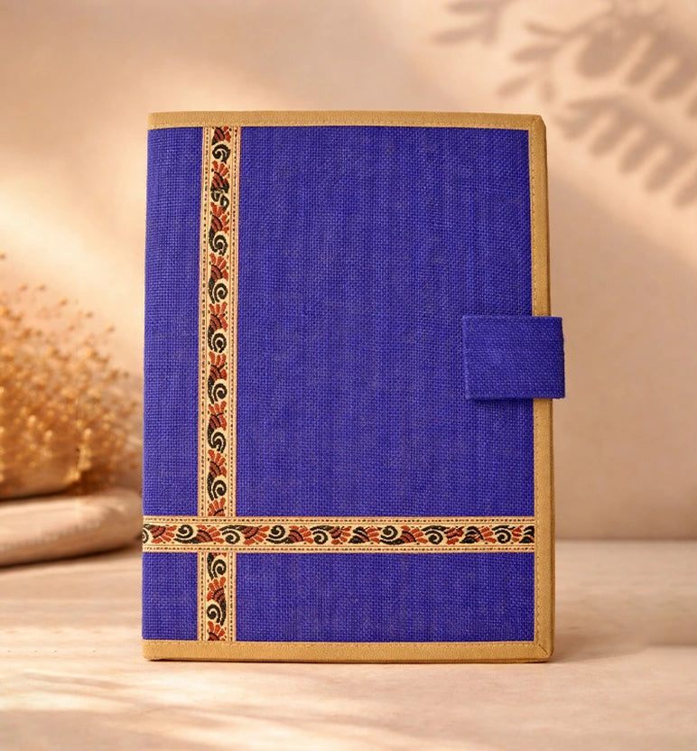 Handcrafted File Folder – Blue Decorative
