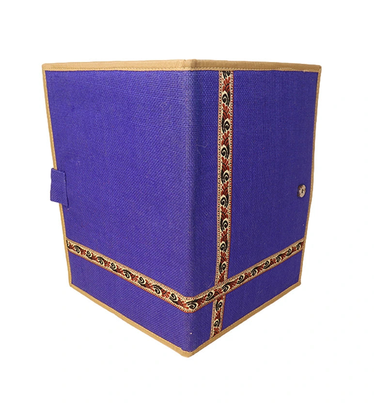 Handcrafted File Folder – Blue Decorative