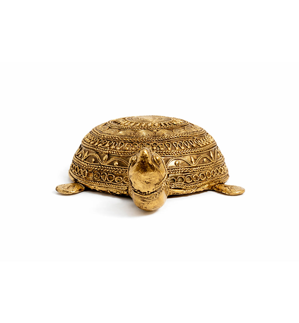 Handcrafted Brass Kachua (Tortoise) Showpiece – Large (Bhareva Craft)