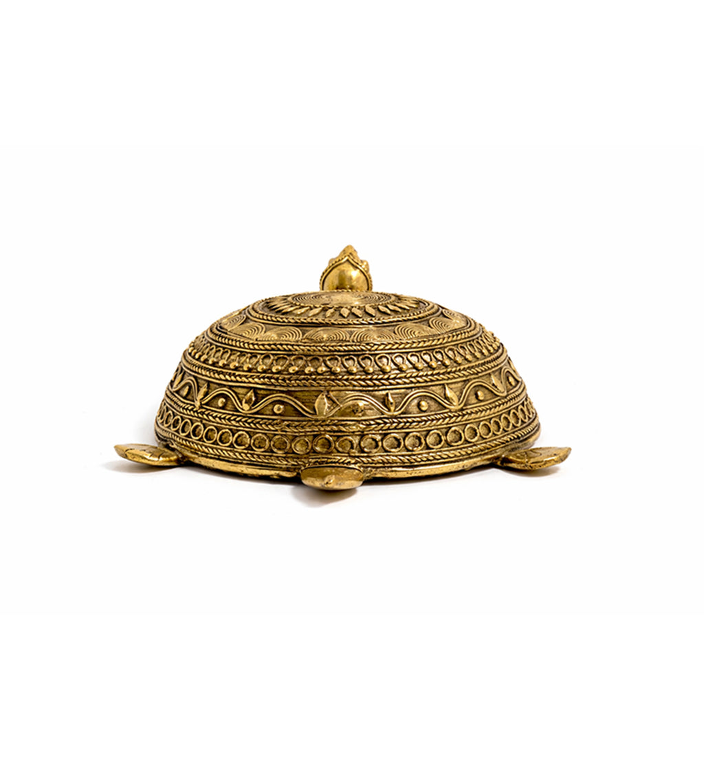 Handcrafted Brass Kachua (Tortoise) Showpiece – Large (Bhareva Craft)