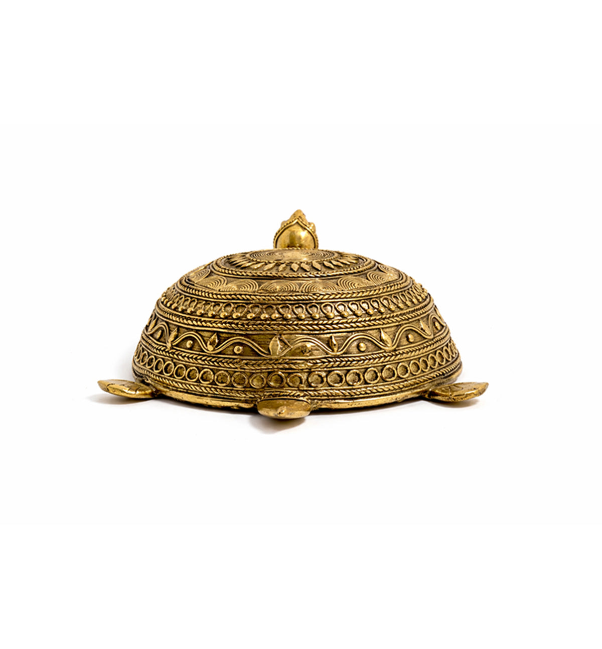Handcrafted Brass Kachua (Tortoise) Showpiece – Large (Bhareva Craft)