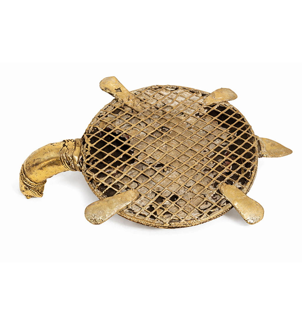 Handcrafted Brass Kachua (Tortoise) Showpiece – Large (Bhareva Craft)