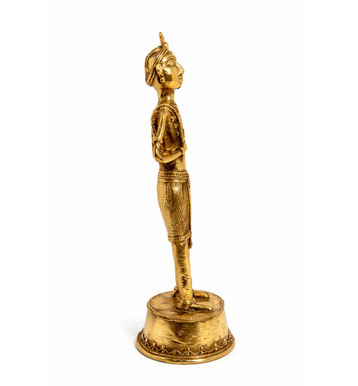 Handcrafted Brass Tribal Folk Musician Figurine – Traditional Bhareva Bell Metal showpiece