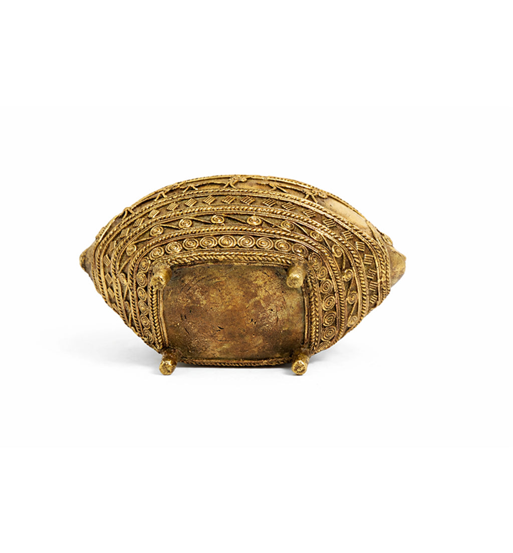 Handcrafted Brass Tribal Decorative Urli Bowl – Bhareva Art Showpiece