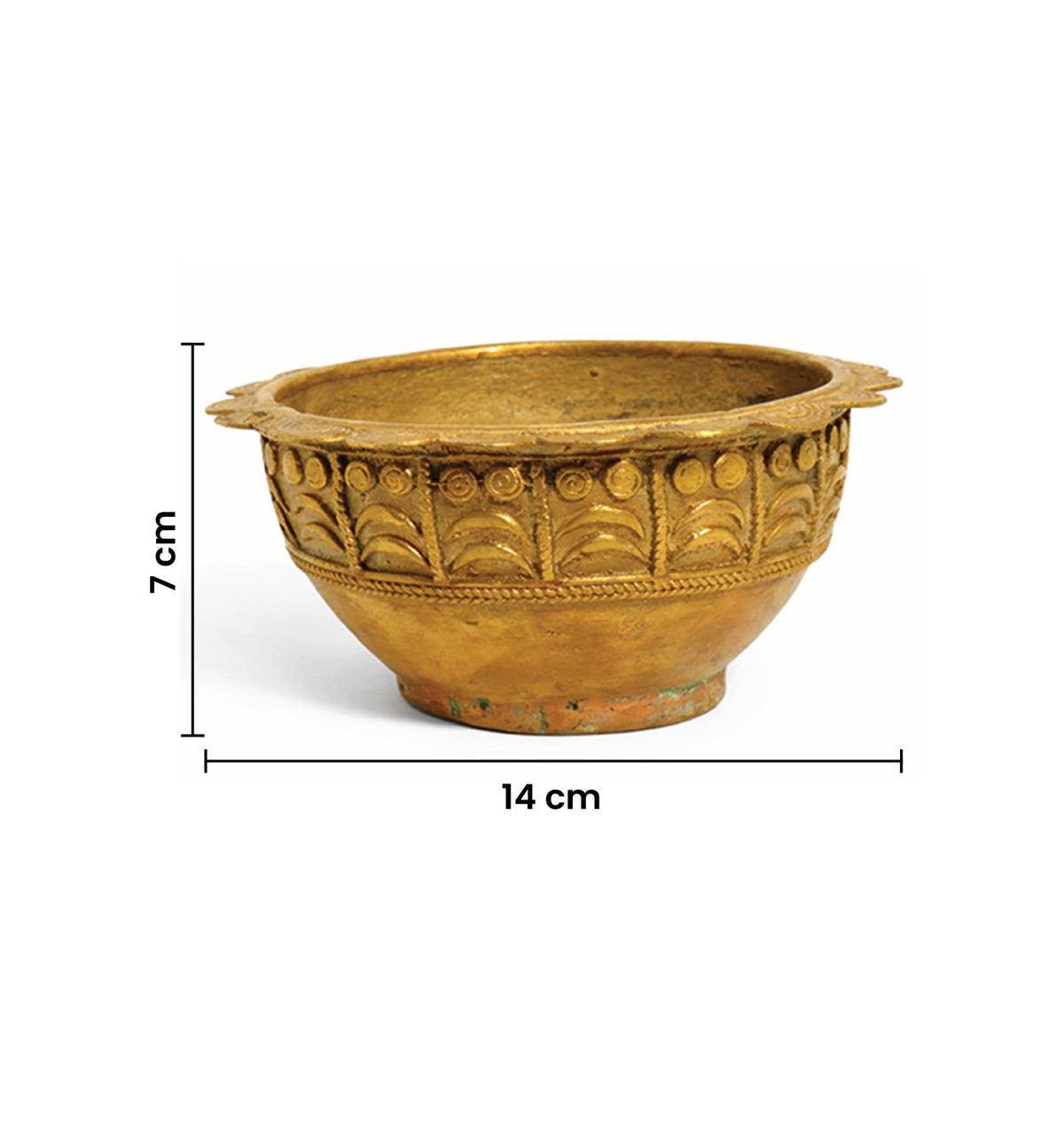 Handcrafted Sunflower Brass Urli Bowl – Decorative Floral Metal Centerpiece