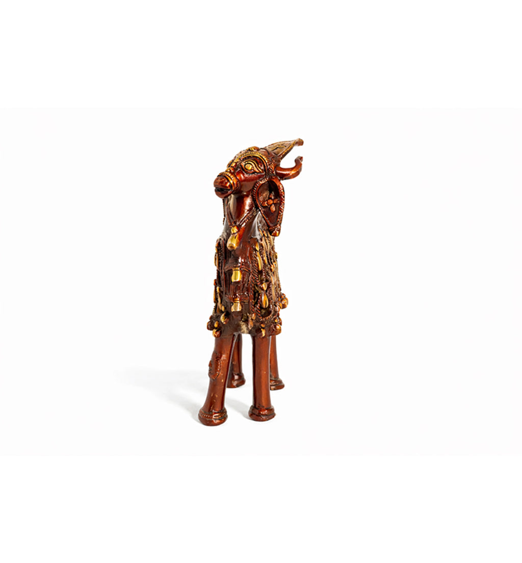 Handcrafted Bell Metal Kamdhenu Cow – Antique Jali Work