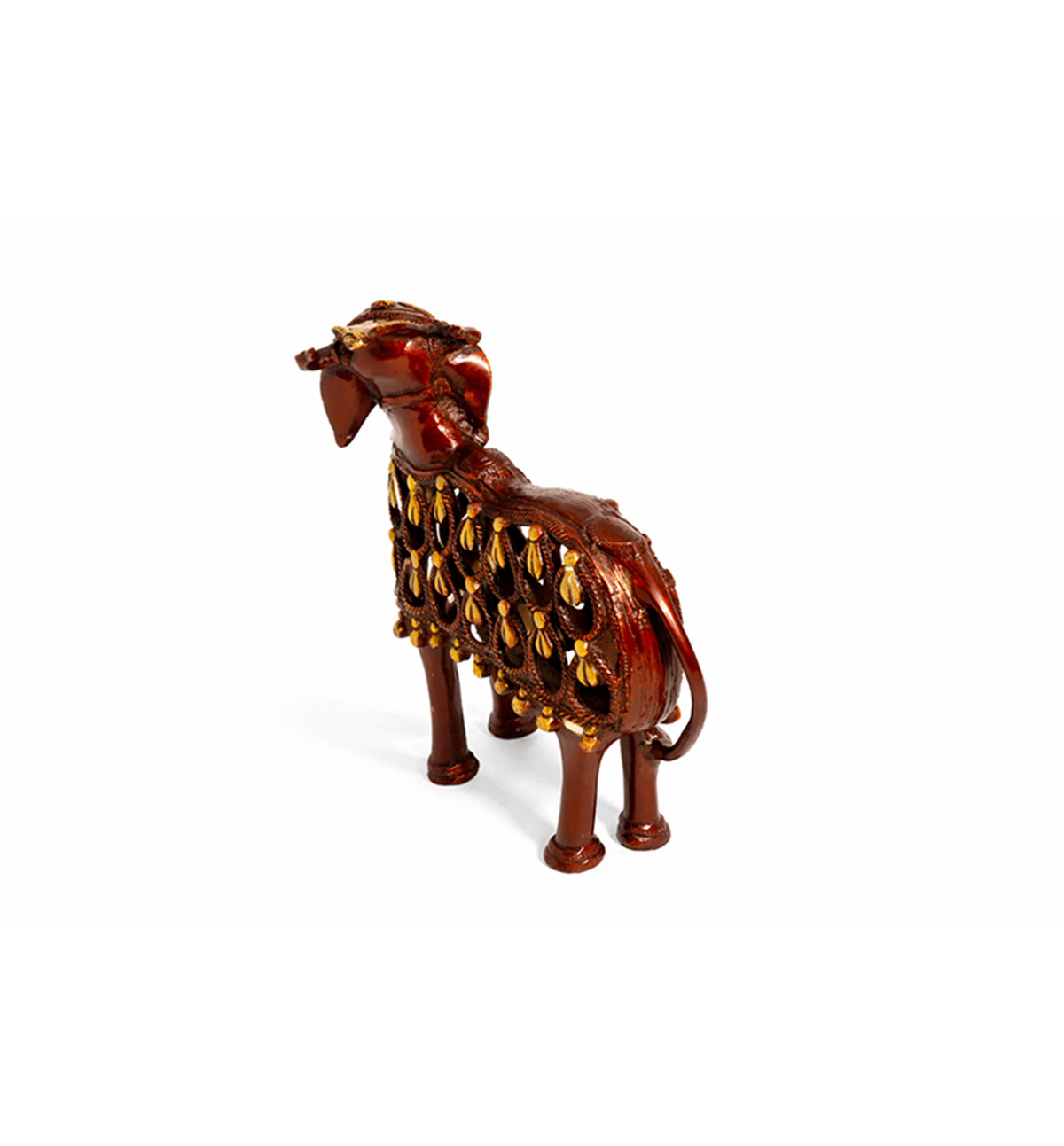 Handcrafted Bell Metal Kamdhenu Cow – Antique Jali Work