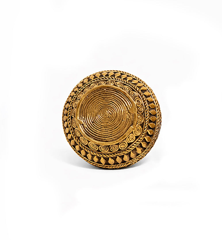 Handcrafted Brass Decorative Kalash Pot – Tribal Bhareva Craft