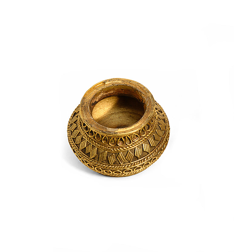 Handcrafted Brass Decorative Kalash Pot – Tribal Bhareva Craft
