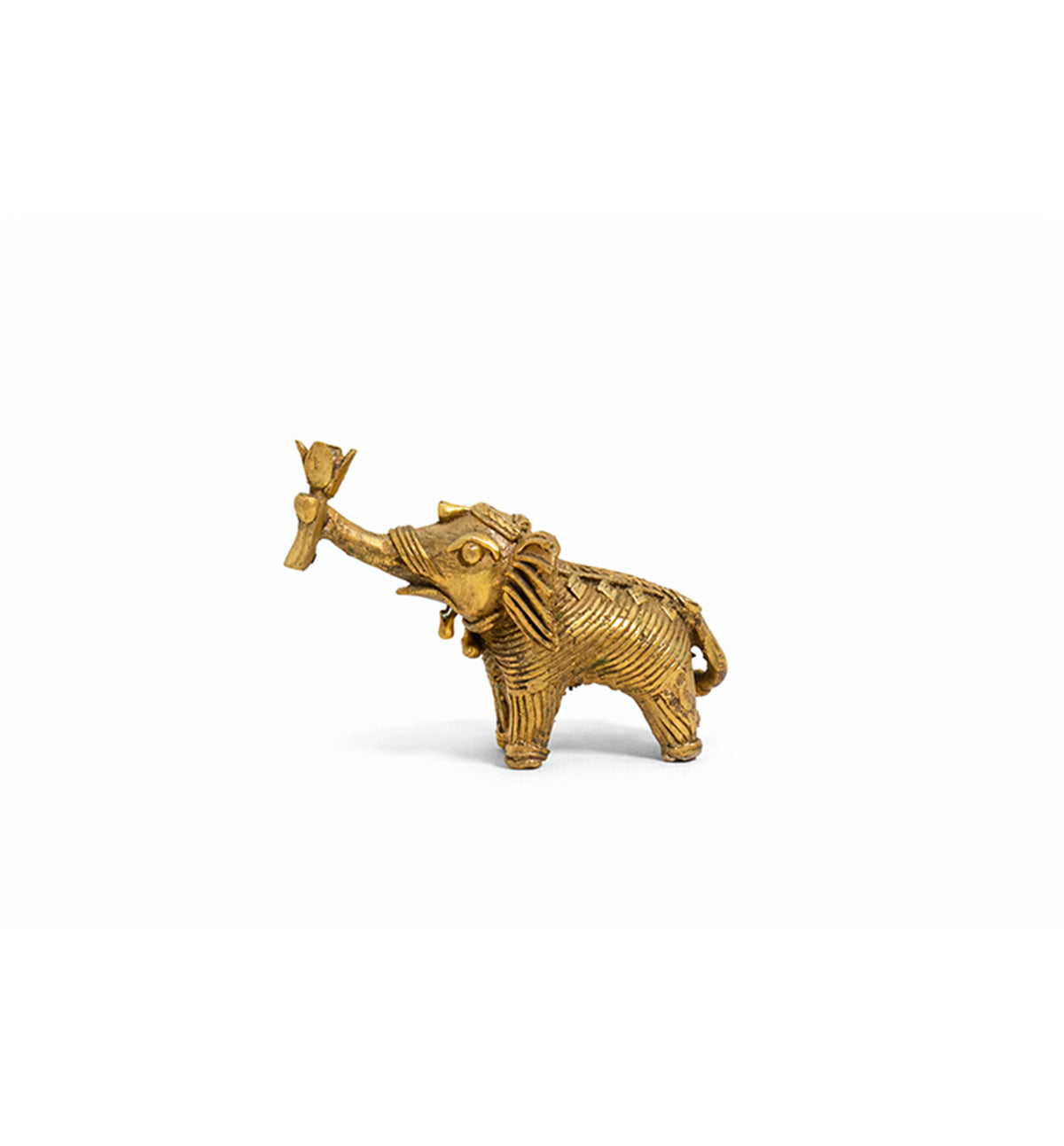 Handcrafted Brass Elephant with Lotus – Small (Decorative Tail) | Bhareva  Craft Showpiece