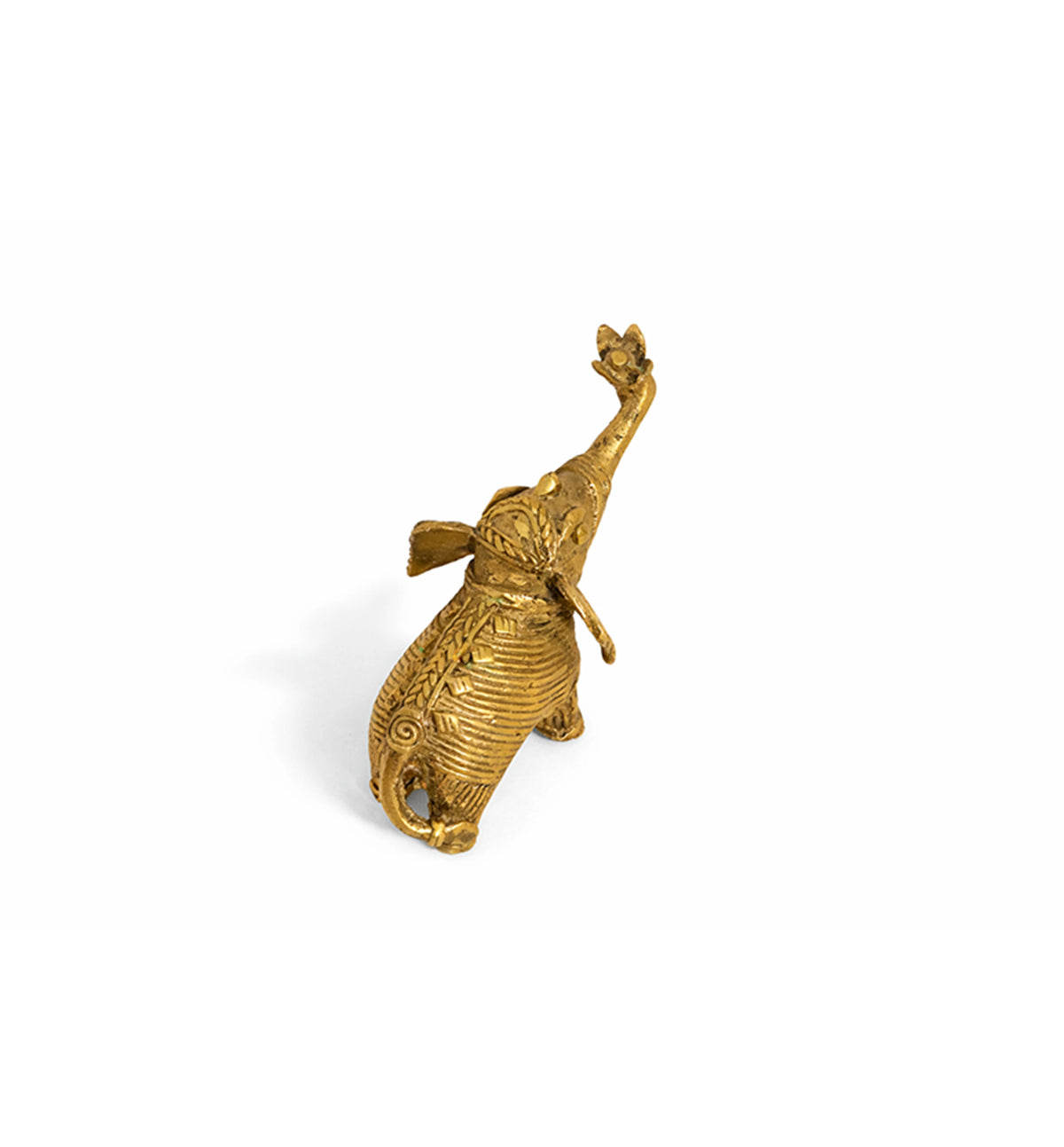 Handcrafted Brass Elephant with Lotus – Small (Decorative Tail) | Bhareva  Craft Showpiece