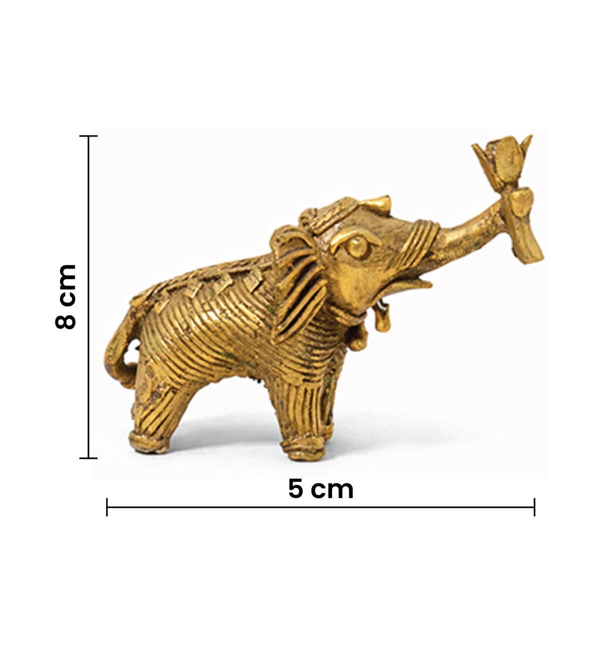 Handcrafted Brass Elephant with Lotus – Small (Decorative Tail) | Bhareva  Craft Showpiece