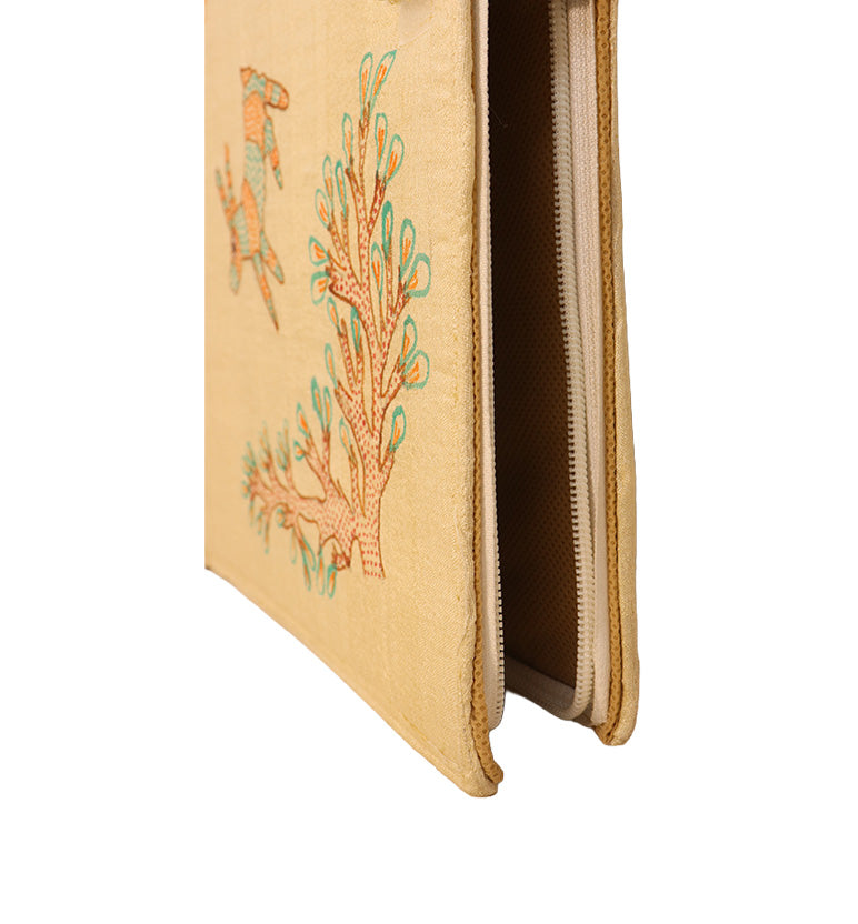 Handcrafted Gond Folk Art Fabric File Folder