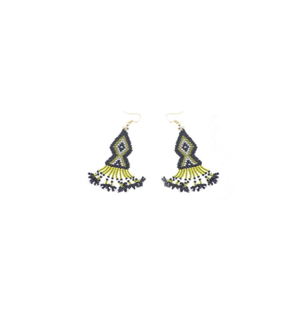 Handcrafted Geometric Beadwork Choker Necklace Set