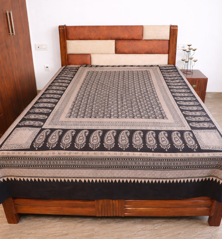 Hand Block Printed Bagh Cotton Double Bed Sheet