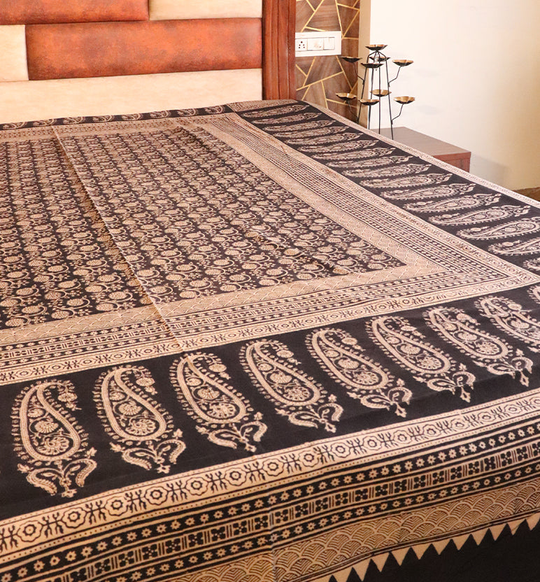 Hand Block Printed Bagh Cotton Double Bed Sheet