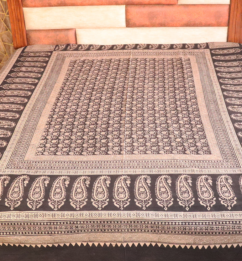 Hand Block Printed Bagh Cotton Double Bed Sheet