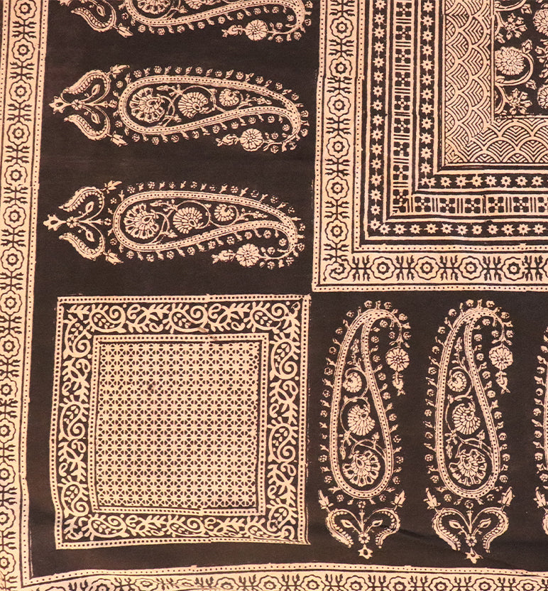Hand Block Printed Bagh Cotton Double Bed Sheet