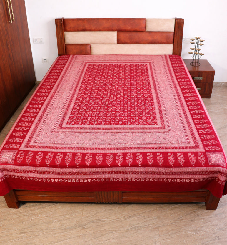 Hand Block Printed Bagh Cotton Double Bed Sheet