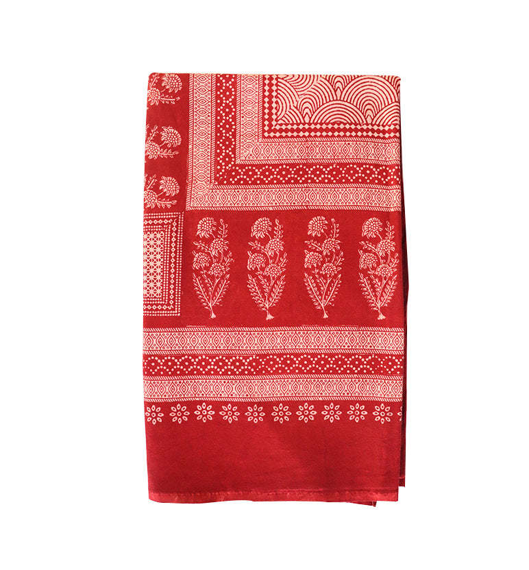 Hand Block Printed Bagh Cotton Double Bed Sheet