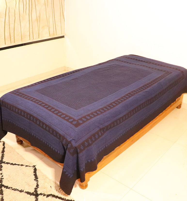 Hand Block Printed Bagh Cotton Single Bed Sheet