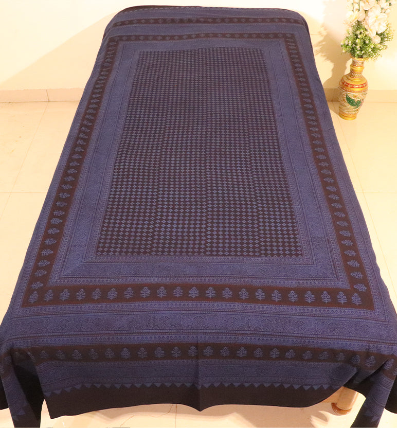Hand Block Printed Bagh Cotton Single Bed Sheet