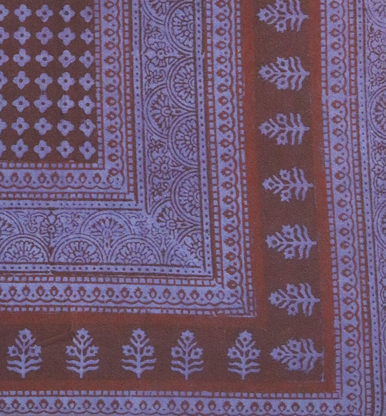 Hand Block Printed Bagh Cotton Single Bed Sheet