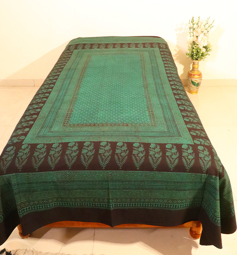 Hand Block Printed Bagh Cotton Single Bed Sheet