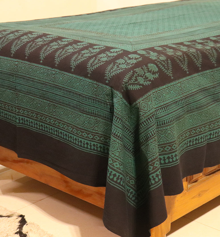 Hand Block Printed Bagh Cotton Single Bed Sheet