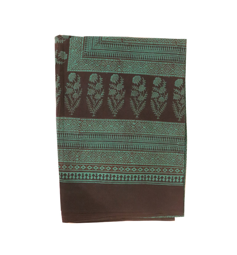 Hand Block Printed Bagh Cotton Single Bed Sheet